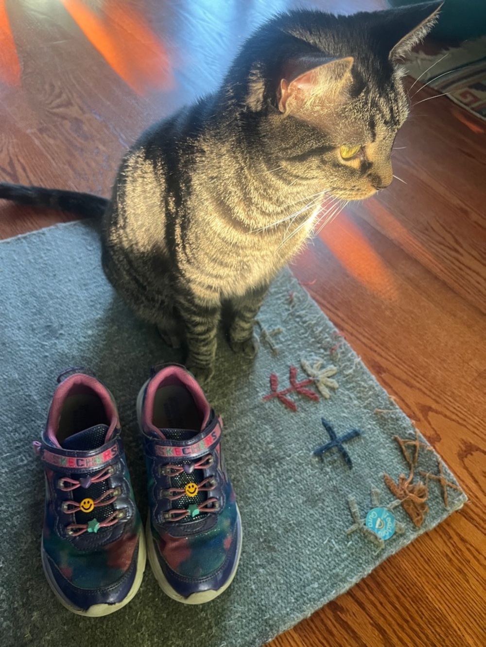 Skechers Kids Navy Purple & Pink Tie-Dye Light-Up Sneakers - Picture 8 of 8